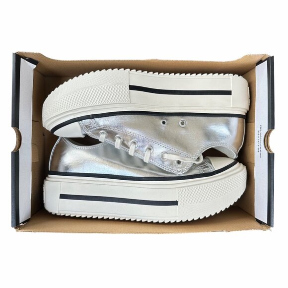 ⭐Converse Chuck Taylor Lift Double Stack Sz 7 Men's Shoes Sneaker Silver A16406C - Picture 9 of 9